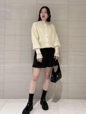 「VIS（ビス）の【洗える】ジャージメルトンショートパンツ（その他パンツ）」を使った、masumi714さん（レディース・165cm）の冬コーディネート