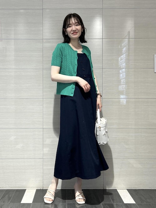 POLO BCS】VIS別注フロントボタンツイルワンピース（ワンピース