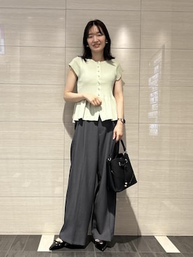 「アイテム（スラックス）」を使った、masumi714さん（レディース・165cm・30代）の夏コーディネート