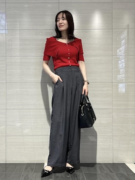 「アイテム（スラックス）」を使った、masumi714さん（レディース・165cm・30代）の夏コーディネート