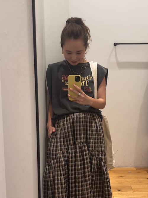 Ungrid鈴木未唯さんのスカート「ギャザーデザインスカート(Ungrid|アングリッド)」を使ったコーディネート