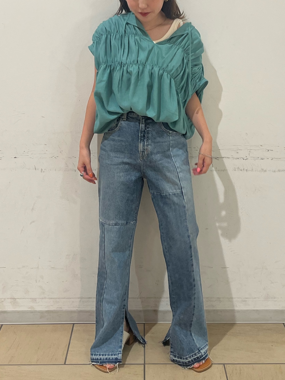 Ungrid(アングリッド)の「パッチワークフレアデニム(デニムパンツ)」 - WEAR Ungrid(アングリッド)の「パッチワークフレアデニム(デニムパンツ)」 - WEAR