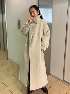 「Ungrid（アングリッド）のアイテム（その他アウター）」を使った、鈴木未唯さん（レディース・154cm）の冬コーディネート