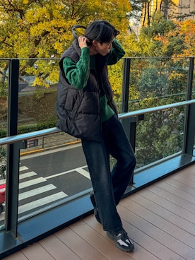 「WEARyouthコーデ」｜「アイテム（ダウンベスト）」を使った、藤井健さん（メンズ・183cm）の冬コーディネート