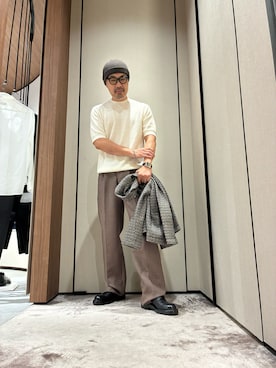 「EMPORIO ARMANI（エンポリオアルマーニ）のアイテム（ジャケット/アウター）」を使った、shiraさん（メンズ・175cm）の秋コーディネート