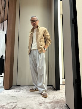 「EMPORIO ARMANI（エンポリオアルマーニ）のアイテム（ジャケット/アウター）」を使った、shiraさん（メンズ・175cm）の秋コーディネート