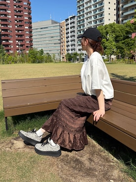 「公園コーデ」｜靴屋の人さん（レディース・163cm）の夏コーディネート
