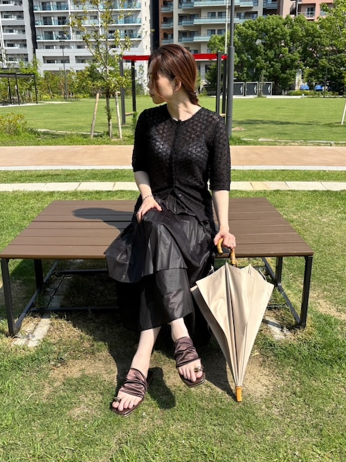 ストレッチサテンサムリングサンダル