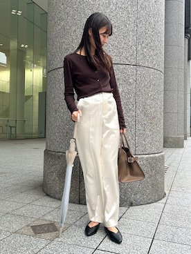 「アイテム（レインシューズ）」を使った、靴屋の人さん（レディース・158cm）の夏コーディネート