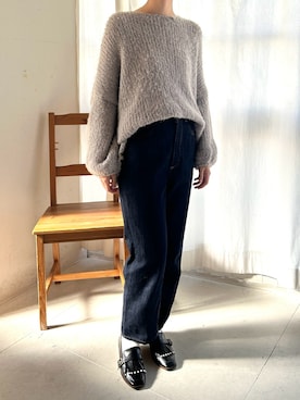 「タッセルローファー」｜靴屋の人さん（レディース・158cm）の冬コーディネート