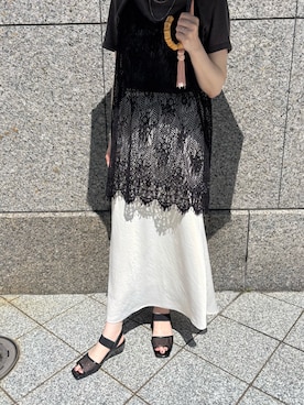 「SESTO（セスト）のアイテム」を使った、靴屋の人さん（レディース・163cm）の夏コーディネート