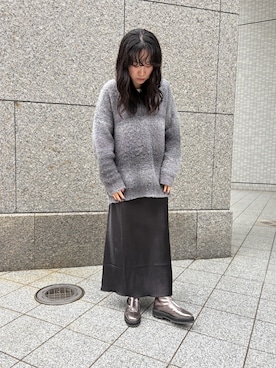 「アイテム（ブーツ、シルバー系）」を使った、靴屋の人さん（レディース・160cm）の秋コーディネート