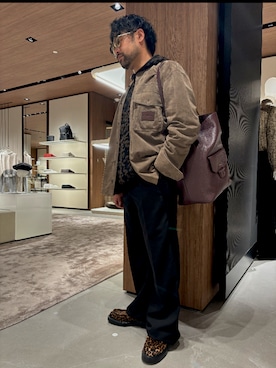 「アイテム（ノーカラージャケット）」を使った、MiKiToさん（メンズ・166cm）の秋コーディネート