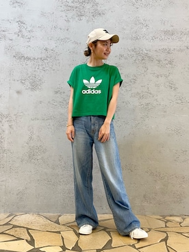 「stansmith」｜NCさん（レディース・157cm）の夏コーディネート