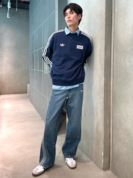 「トレーナー」｜YMさん（メンズ・183cm）の秋コーディネート