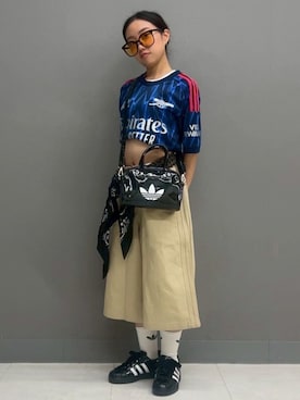 「アディダスオリジナルス」｜「アイテム（レッグウェア）」を使った、MAさん（レディース・148cm）の夏コーディネート