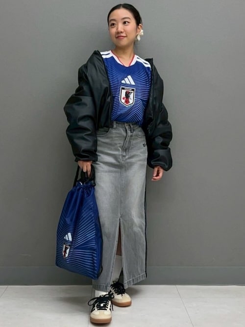 新作 adidas デニム ペンシルスカート スリーストライプスアディカラー アディカラー スリーストライプス デニム ペンシルスカート