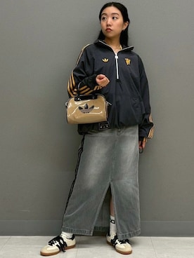 「アイテム（ジャージ）」を使った、MAさん（レディース・148cm）の秋コーディネート