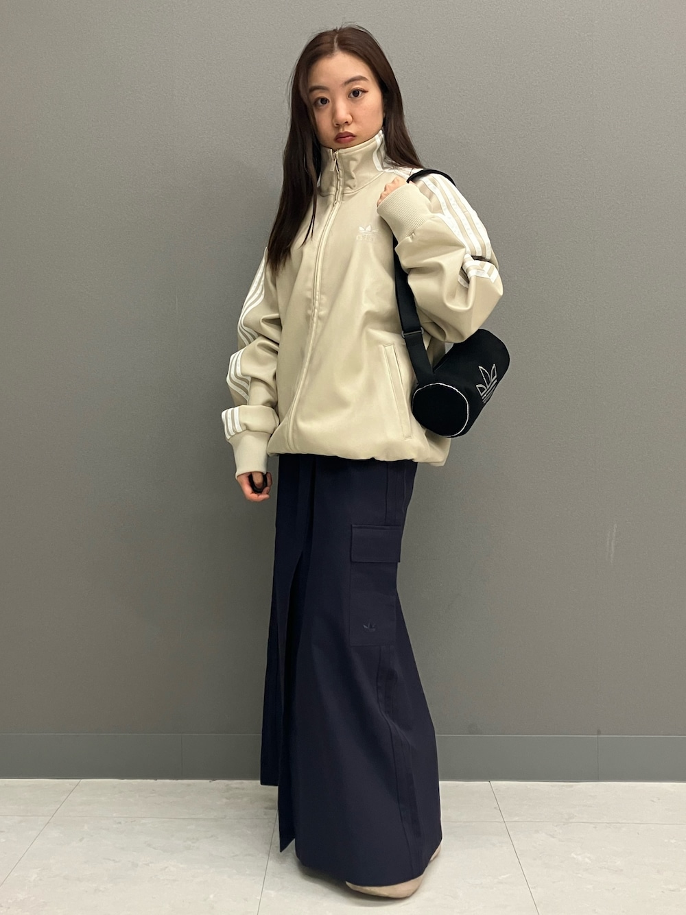 フェイクレザー アディカラー ルーズ ファイヤーバード トラックスーツジャケット フェイクレザー アディカラー ルーズ ファイヤーバード トラックスーツ