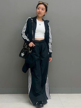 「アイテム（ジャージ）」を使った、MAさん（レディース・148cm）の夏コーディネート