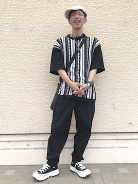 「LARU（ラル）のアイテム」を使った、あんちょび♂さん（メンズ・165cm）の春コーディネート