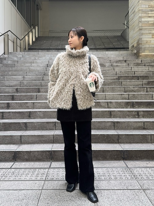 セール】【サイズ展開あり/軽量】MIXファースタンドカラーコート