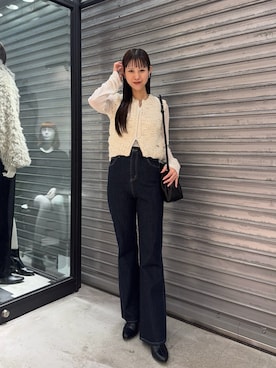 「アイテム（ピアス（両耳用））」を使った、dennn_lemageさん（レディース・163cm）の秋コーディネート