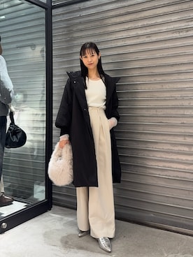「CAPRICIEUX LE'MAGE（カプリシューレマージュ）のアイテム（その他アウター）」を使った、dennn_lemageさん（レディース・163cm）の冬コーディネート