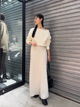 「アイテム（ピアス（両耳用））」を使った、dennn_lemageさん（レディース・163cm）の秋コーディネート