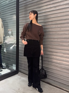 「アイテム（ピアス（両耳用））」を使った、dennn_lemageさん（レディース・163cm）の秋コーディネート