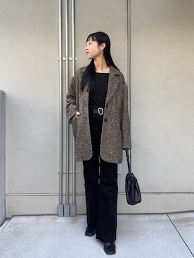 「アイテム（ピアス（両耳用））」を使った、dennn_lemageさん（レディース・163cm）の秋コーディネート