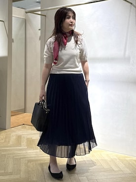 「アイテム（ニット/セーター）」を使った、yayoiさん（レディース・160cm・40代）の秋コーディネート