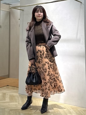 「アイテム（スカート）」を使った、yayoiさん（レディース・160cm・40代）の冬コーディネート