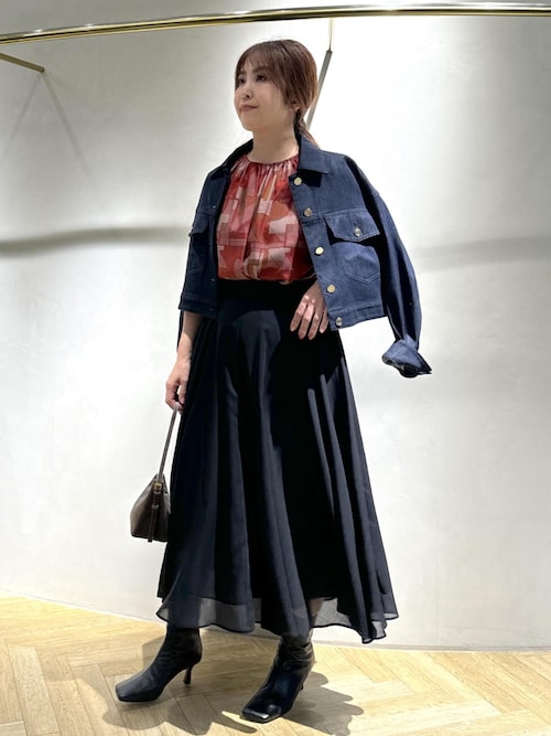 セール】プリントシャーリングブラウス/セットアップ対応（シャツ