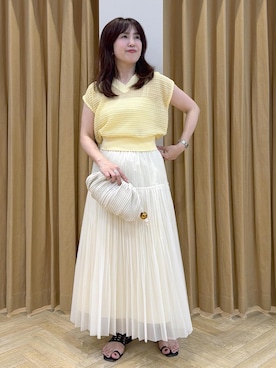 「ROPE'（ロペ）のAmelia Sandal （アメリア サンダル）【メディア掲載】（サンダル、ブラック系）」を使った、yayoiさん（レディース・160cm）の春コーディネート
