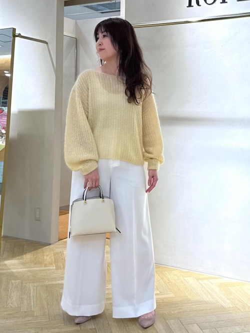 セール】トリアセバックサテンワイドパンツ/セットアップ対応