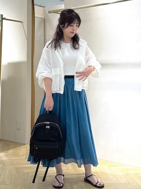 「アイテム（ブルゾン）」を使った、yayoiさん（レディース・160cm・40代）の夏コーディネート