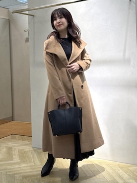 「アイテム（ステンカラーコート）」を使った、yayoiさん（レディース・160cm）の秋コーディネート