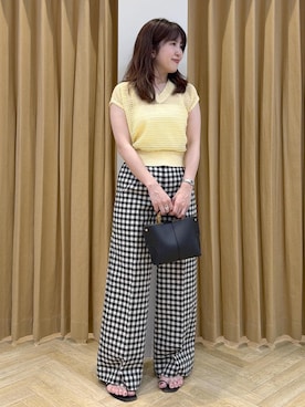 「ROPE'（ロペ）のAmelia Sandal （アメリア サンダル）【メディア掲載】（サンダル、ブラック系）」を使った、yayoiさん（レディース・160cm）の春コーディネート