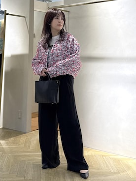 「アイテム（ノーカラージャケット）」を使った、yayoiさん（レディース・160cm）の秋コーディネート