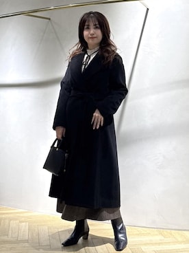 「アイテム（ステンカラーコート）」を使った、yayoiさん（レディース・160cm）の秋コーディネート