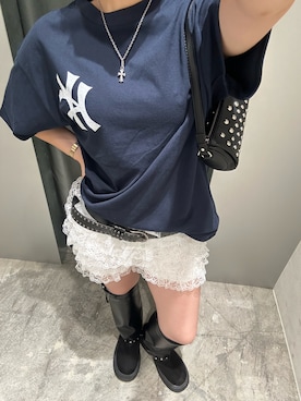 「アイテム（ネックレス）」を使った、171miyuさん（レディース・153cm）の夏コーディネート