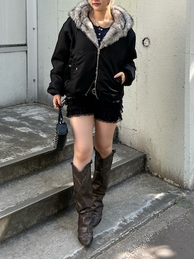 「アイテム（MA-1）」を使った、171miyuさん（レディース・153cm）の秋コーディネート