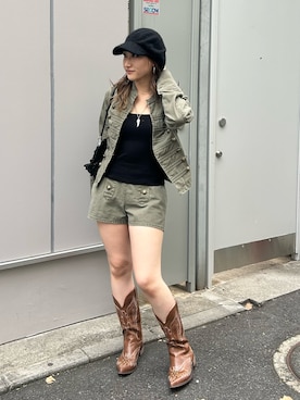 「WHO'S WHO gallery（フーズフーギャラリー）の【WEB限定カラーあり】ナポレオンジャケット（その他アウター、ホワイト系）」を使った、171miyuさん（レディース・153cm）の秋コーディネート