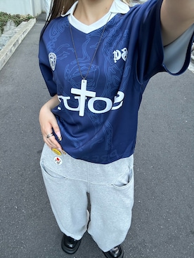 「アイテム（スウェットパンツ）」を使った、171miyuさん（レディース・153cm）の夏コーディネート