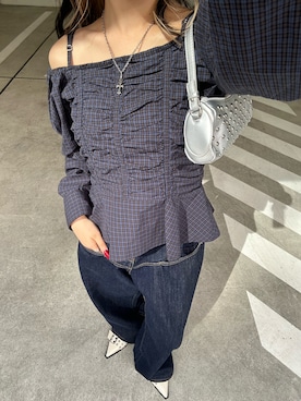 「ブラウスコーデ」｜171miyuさん（レディース・153cm）の秋コーディネート