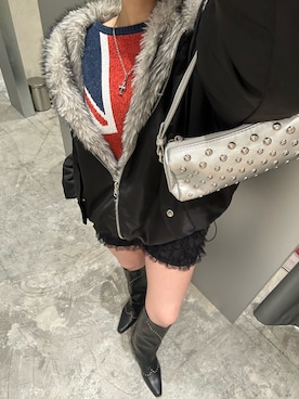 「アイテム（MA-1）」を使った、171miyuさん（レディース・153cm）の秋コーディネート