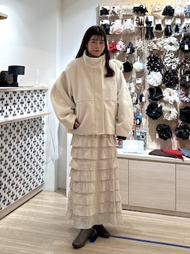 「アイテム（ポロシャツ）」を使った、まゆゆさん（レディース・159cm）の秋コーディネート