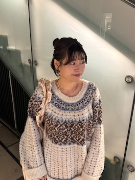 「アイテム（チョーカー）」を使った、まゆゆさん（レディース・159cm）の冬コーディネート