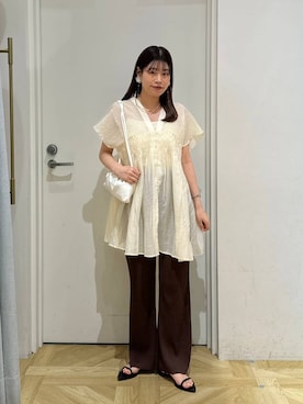 「アイテム（チョーカー）」を使った、まゆゆさん（レディース・159cm・20代）の夏コーディネート